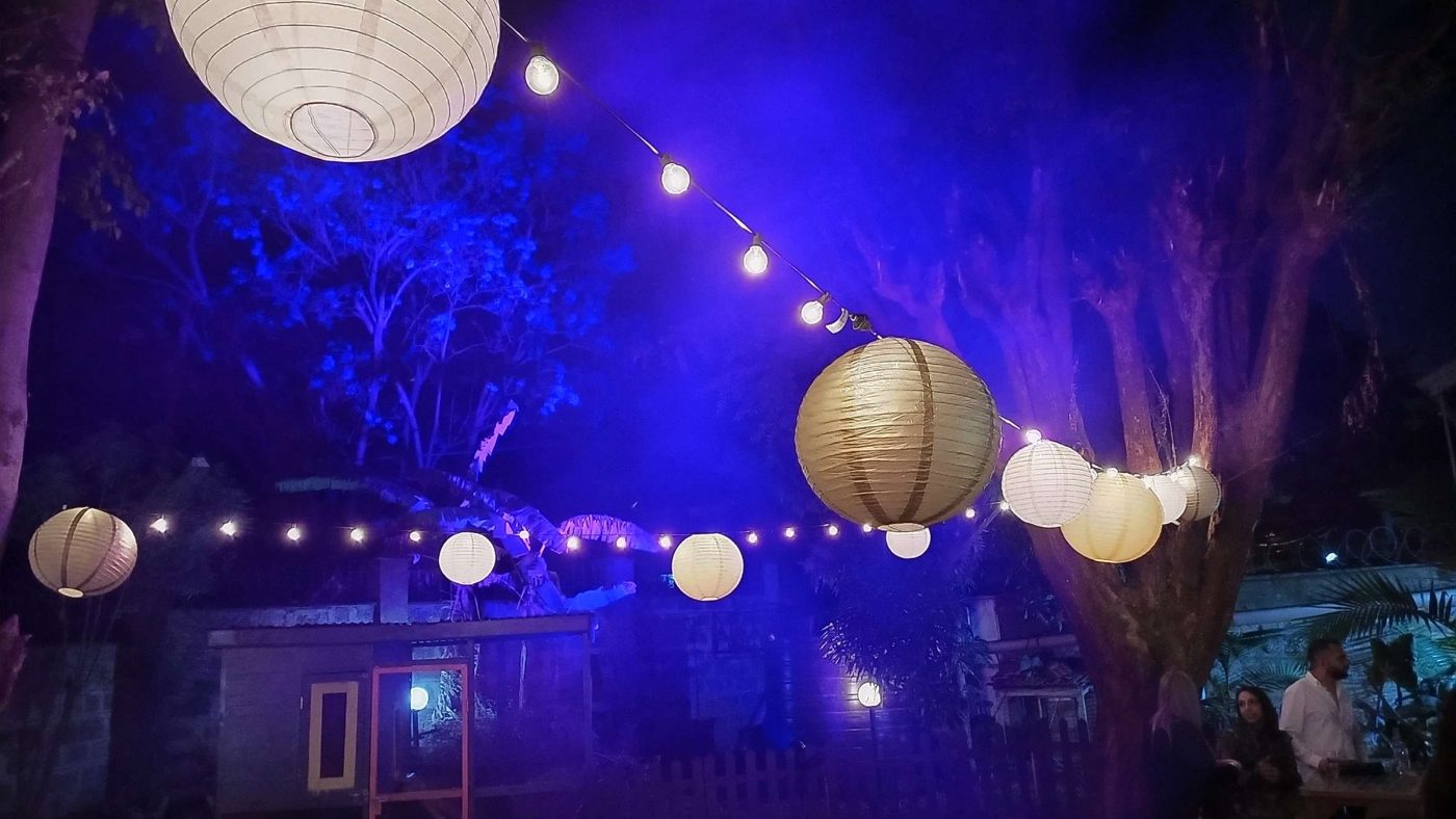 Garden lantern event lighting in Kenya