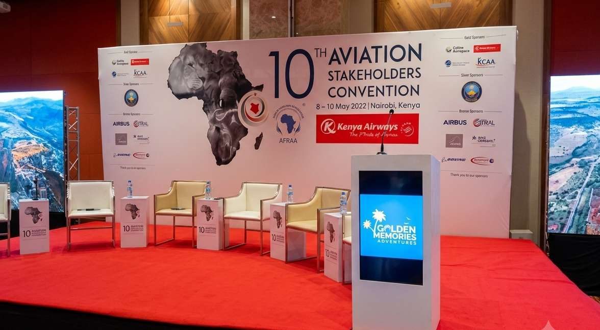 Branded corporate event set in Nairobi