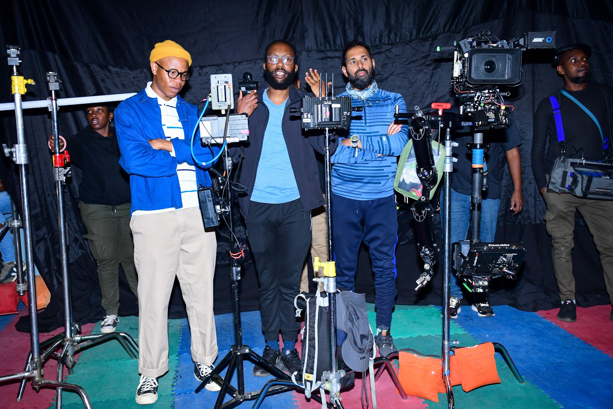 Multi-camera video crew filming in Nairobi Kenya