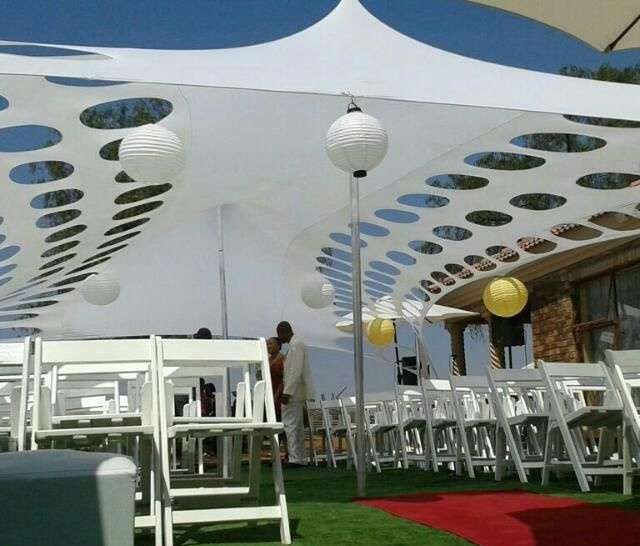 Tent draping and event decor in Kenya