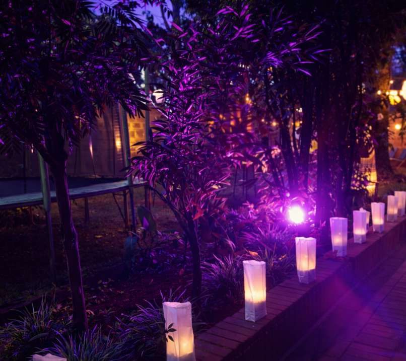 Candle walkway wedding lighting in Nairobi